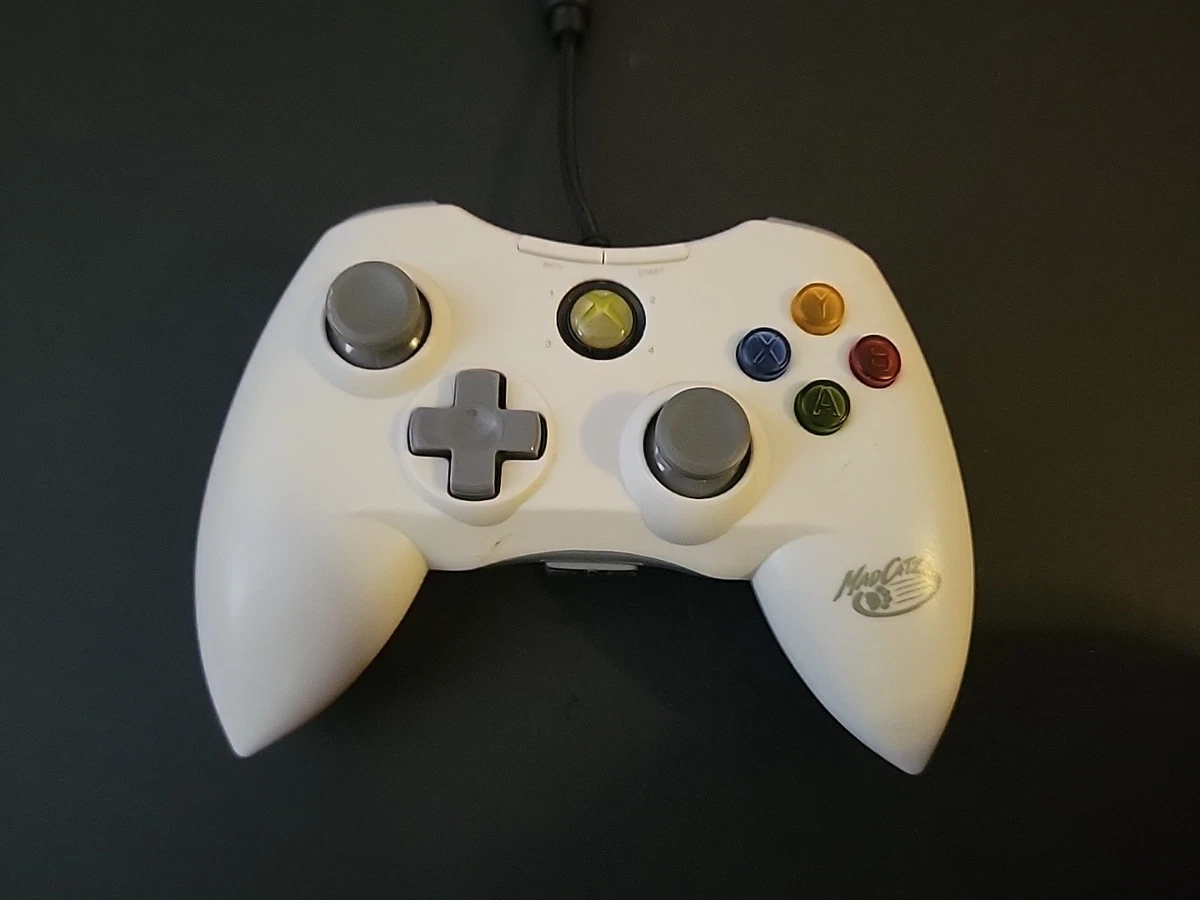 Controller cu fir MadCatz Pro pentru Xbox 360, White