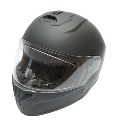 Casca Moto Speedway 1970, Integrala Grit Neagra cu Viziera Transparenta, Marimea XL, Omologata ECE