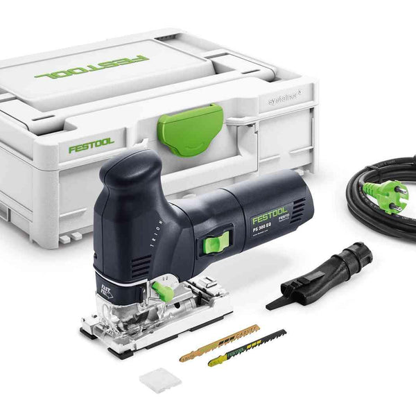 Fierastrau Pendular Festool TRION PSB 300 EQ-Plus, 720W, 1000-2900 Curse/min, Adancime Taiere Lemn 120 mm, Systainer, Black / Green - imagine 2