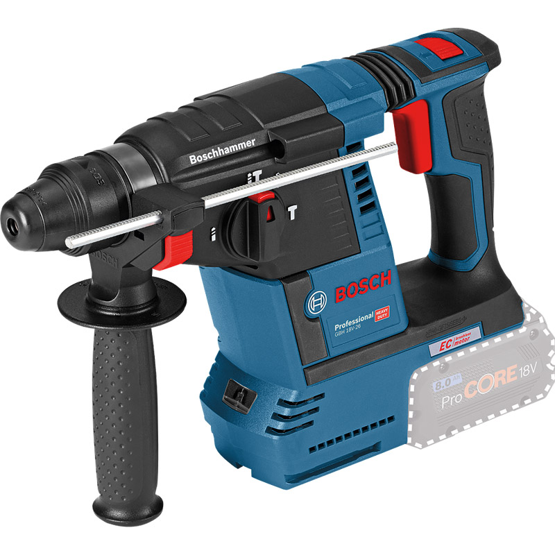 Ciocan Rotopercutor Bosch Professional GBH 18V-26, 18V, SDS-Plus, 2.6 J, Brushless, Blue, Fara Acumulator