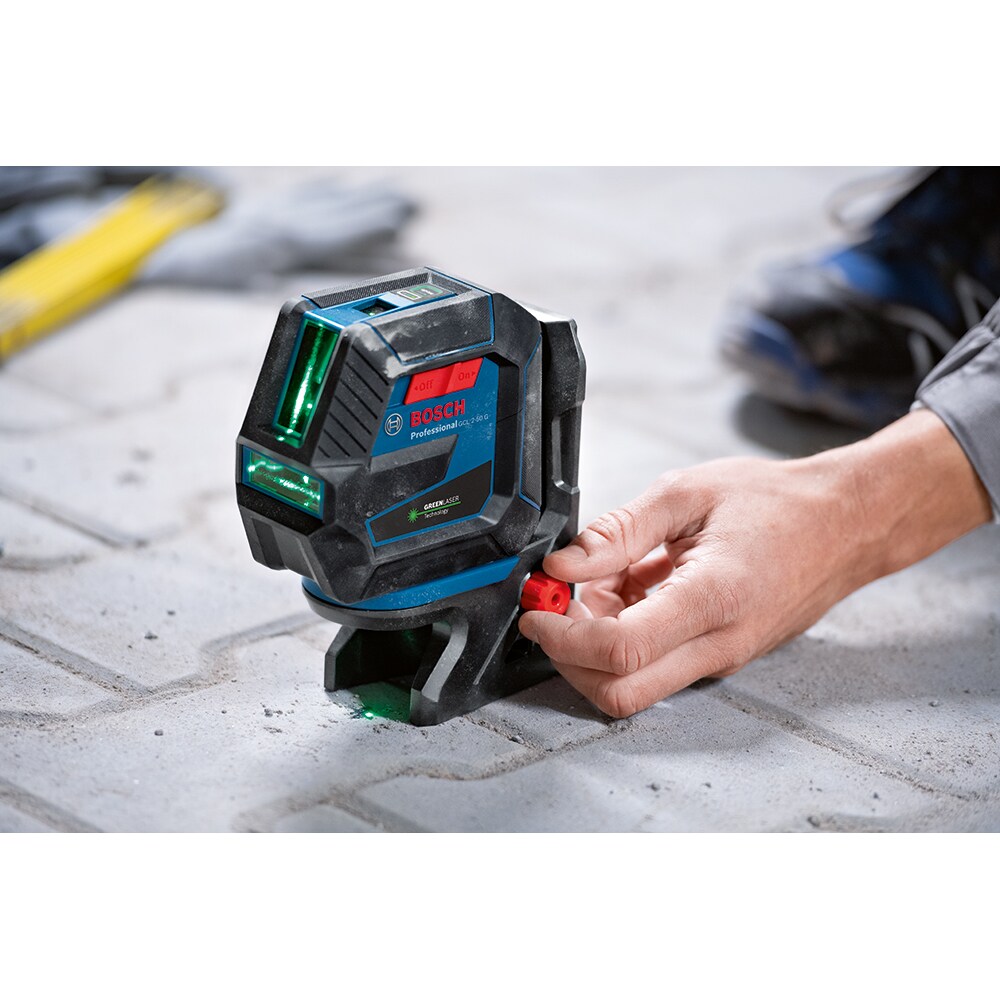 Nivela Laser Bosch Professional GCL 2-50 G, Laser Verde, 2 Linii + 2 Puncte, 15 m, IP64, Suport RM 10, Husa - imagine 2