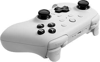 Controller Wireless 8BitDo Ultimate, Hall Effect, Bluetooth, 2.4 GHz, USB Type-C, cu Statie de Incarcare, White - imagine 2