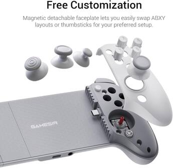 Controller Gaming GameSir G8 Galileo, USB Type-C, Hall Effect, Jack Audio 3.5 mm, Gray - imagine 2
