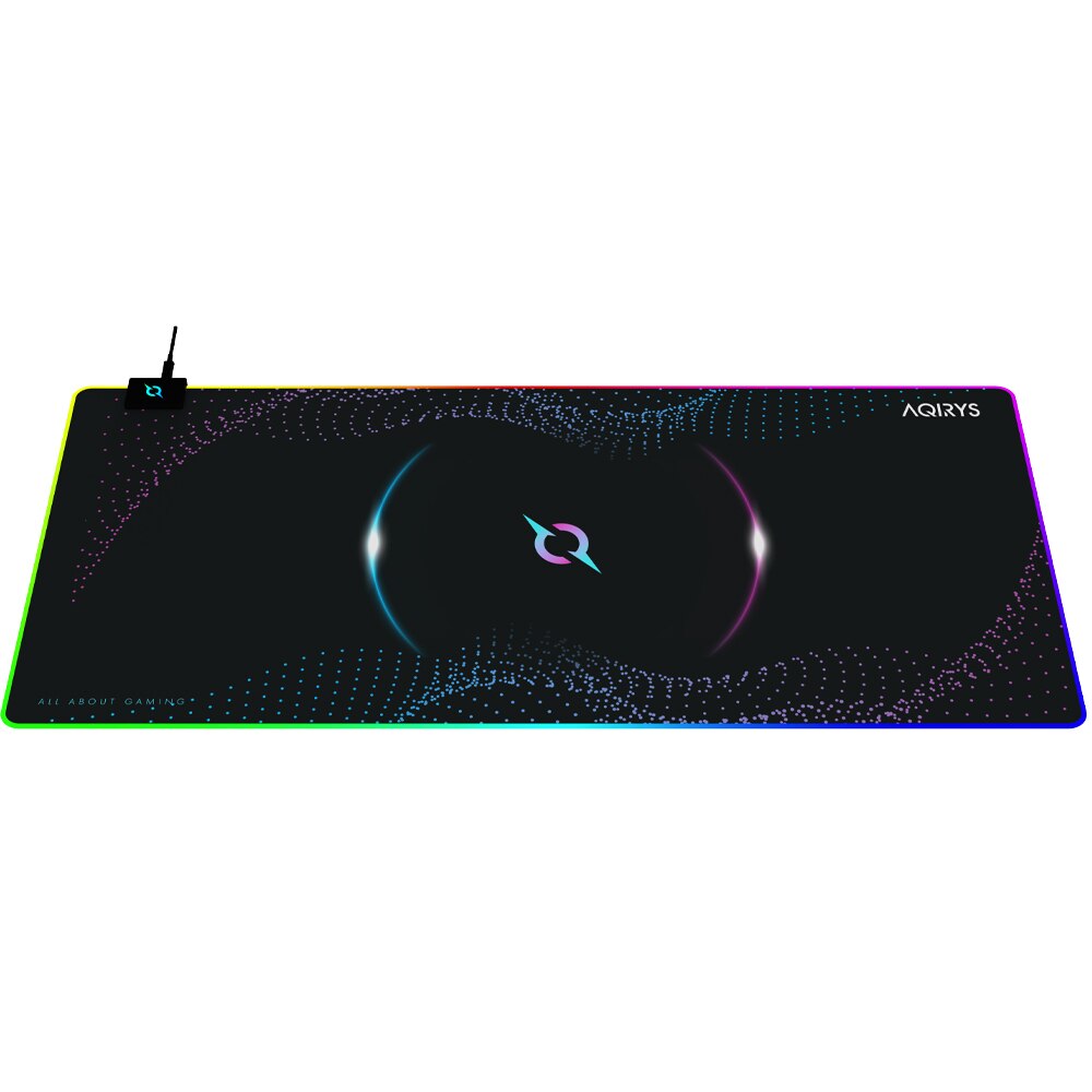 Mousepad Gaming AQIRYS Eclipse RGB Extra Large, 900 x 400 x 4 mm, Black