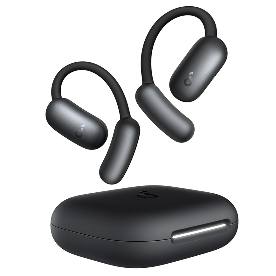 Casti Open-Ear Anker SoundCore AeroFit 2, True Wireless, Bluetooth 5.4, Hi-Res Audio, IP55, Autonomie 42 ore, Negru
