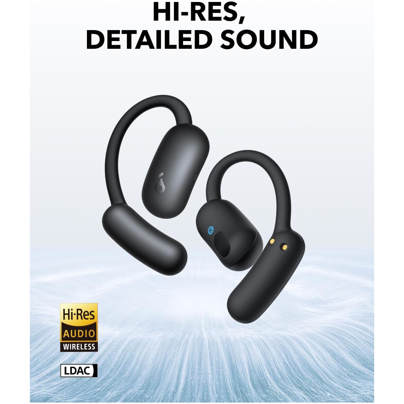 Casti Open-Ear Anker SoundCore AeroFit 2, True Wireless, Bluetooth 5.4, Hi-Res Audio, IP55, Autonomie 42 ore, Negru - imagine 2