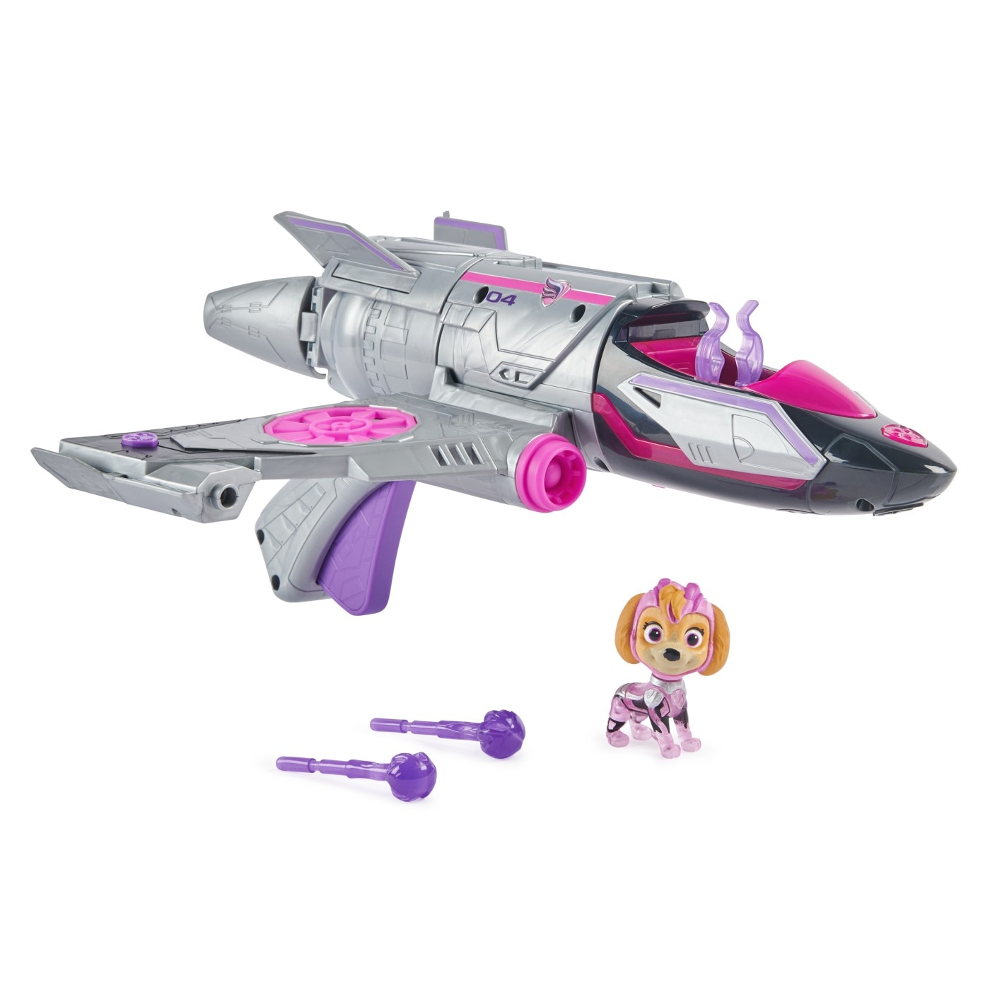 Vehicul Paw Patrol - Mighty Movie, Skye Mighty Movie Jet - imagine 3