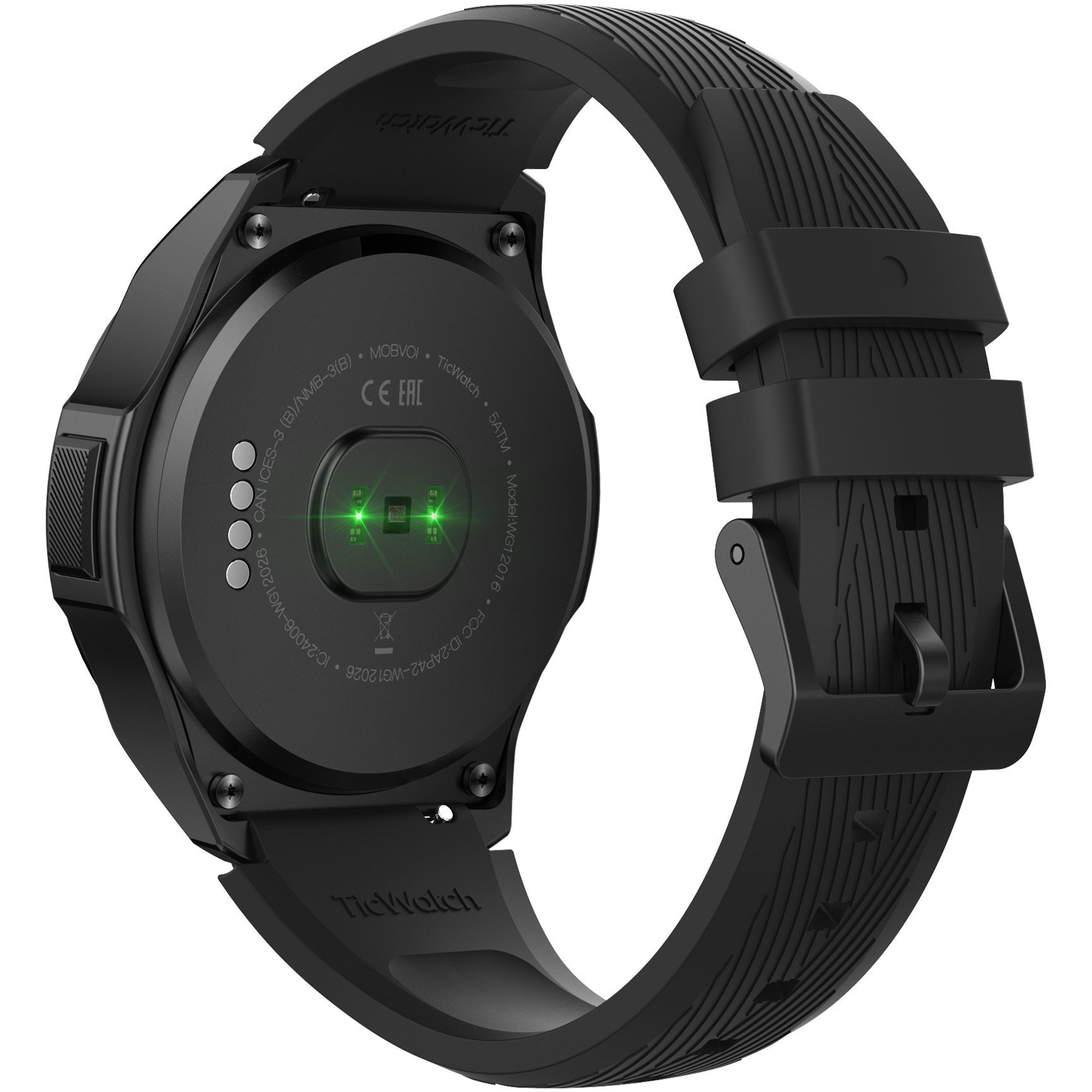 Smartwatch Mobvoi TicWatch S2, Display AMOLED 1.39 Inch, GPS, Wi-Fi, Bluetooth, 5 ATM, Black - imagine 3