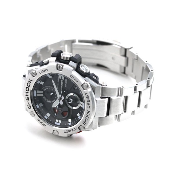 Ceas barbatesc Casio G-Shock G-Steel GST-B100D-1ADR, cu mecanism Tough Solar, conexiune Bluetooth, carcasa si bratara din otel inoxidabil, rezistent la apa 200m - imagine 2
