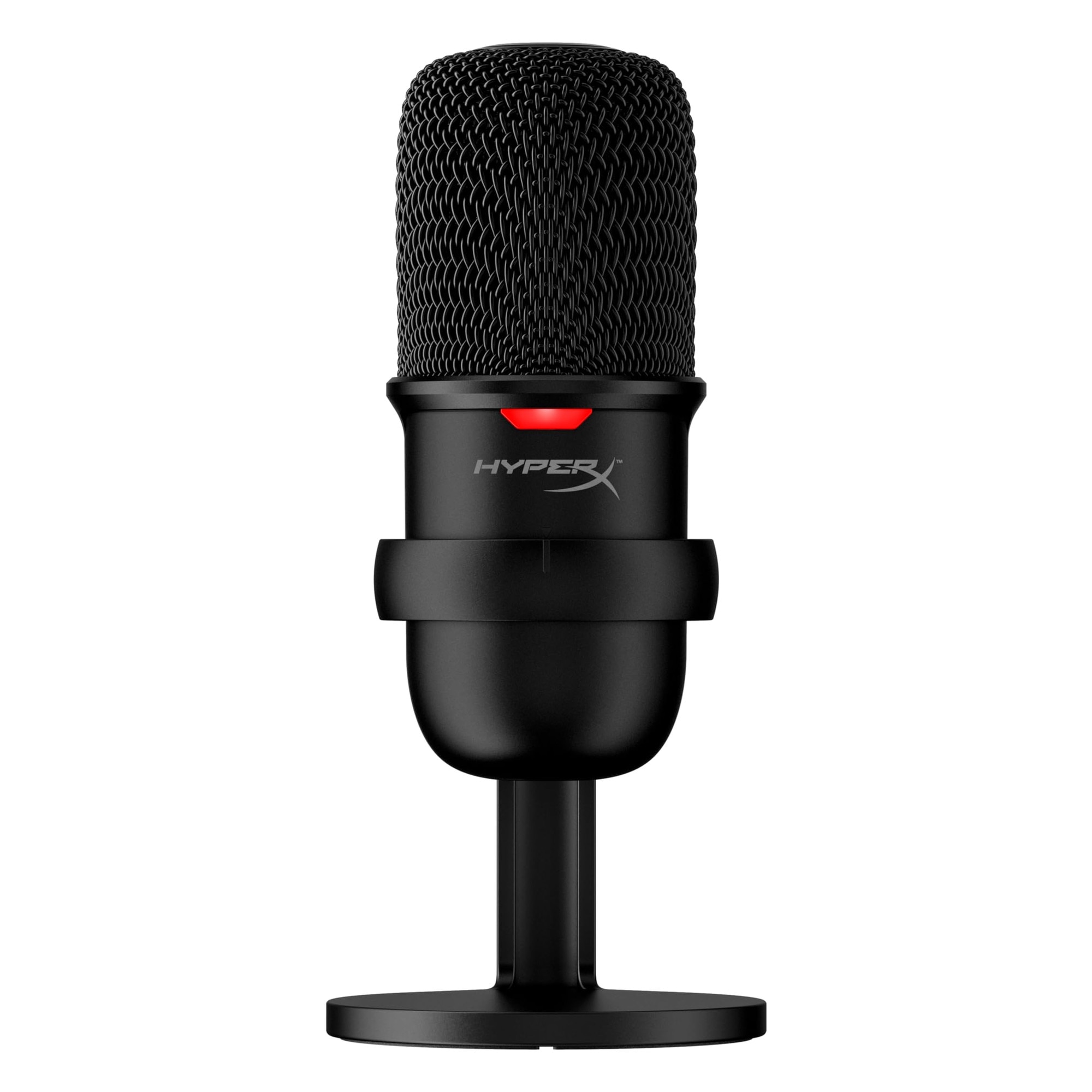 Microfon Gaming HyperX SoloCast SLCO01, Condensator, Cardioid, 24-bit / 96 kHz, Tap-To-Mute, USB-C, Black