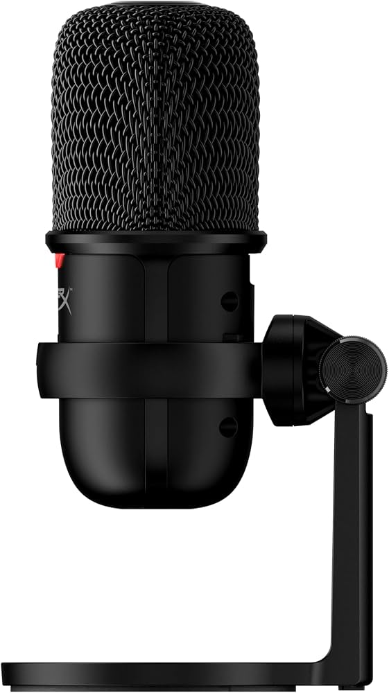 Microfon Gaming HyperX SoloCast SLCO01, Condensator, Cardioid, 24-bit / 96 kHz, Tap-To-Mute, USB-C, Black - imagine 2