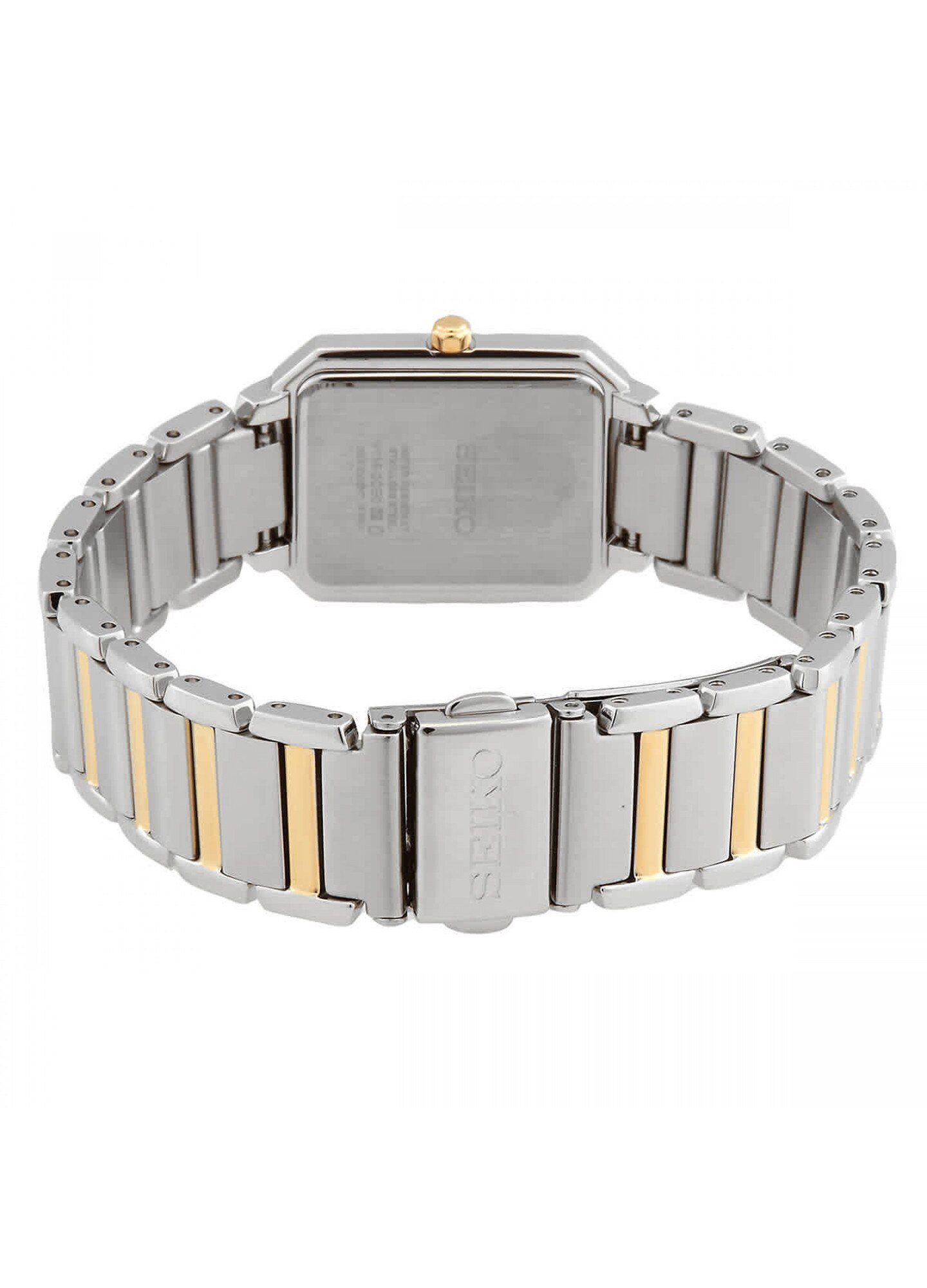 Ceas Dama Seiko SUP466P1, V115 Quartz Solar, 25mm, Dreptunghiular, Otel inoxidabil, Bezel Cristale, Argintiu - imagine 2