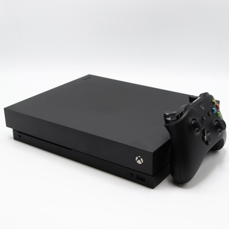 Consola Microsoft Xbox One X 1 T + 2 Controllere Black - imagine 2