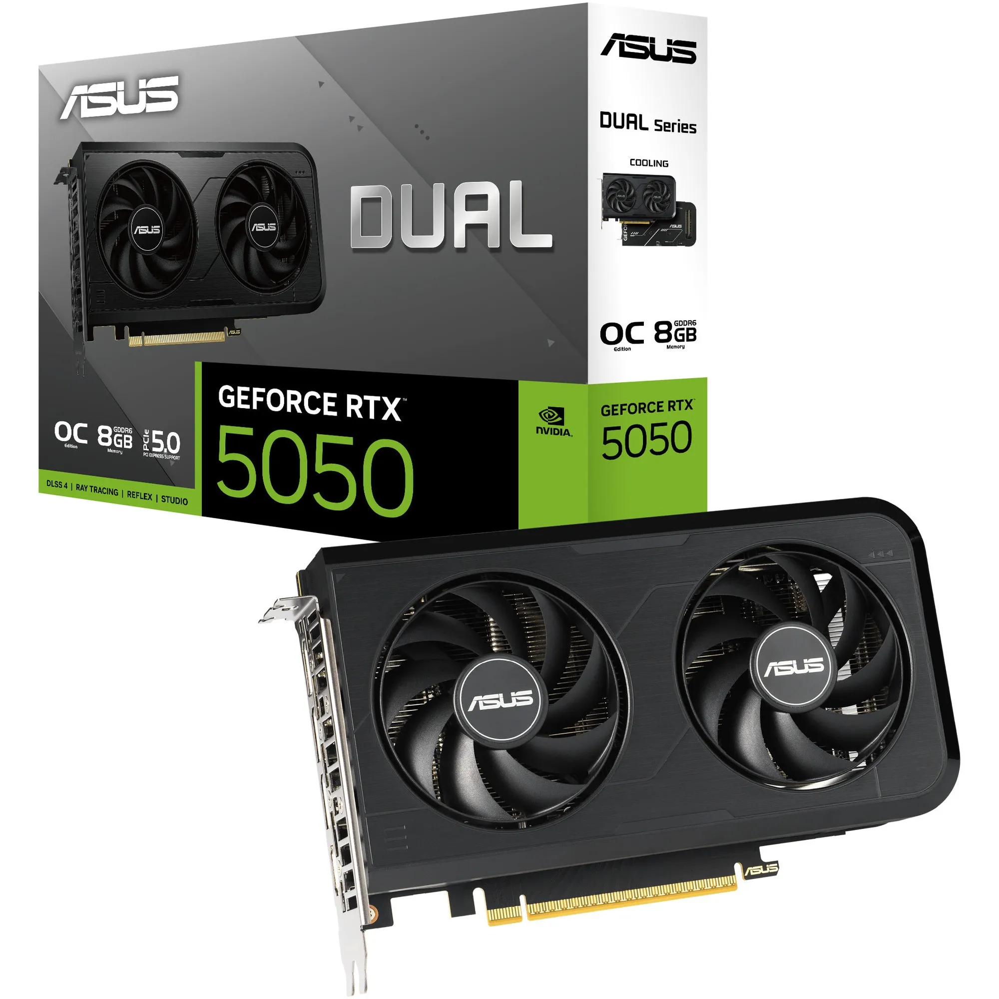 Placa video gaming Asus NVIDIA GeForce RTX 5050 OC, 8 Gb, GDDR6, 128-bit, 3x DisplayPort, HDMI