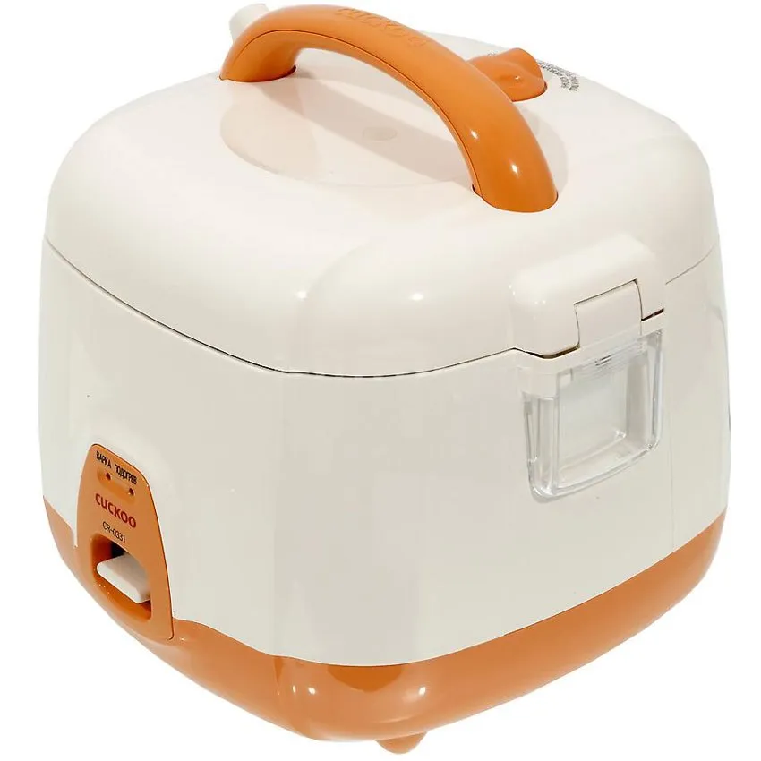 Aparat pentru gatit orez sub presiune CUCKOO CR-0331, Capacitate 0.54L, 220V/50-60Hz, 25x25x26cm, Structura multistrat, Alb/Portocaliu - imagine 2