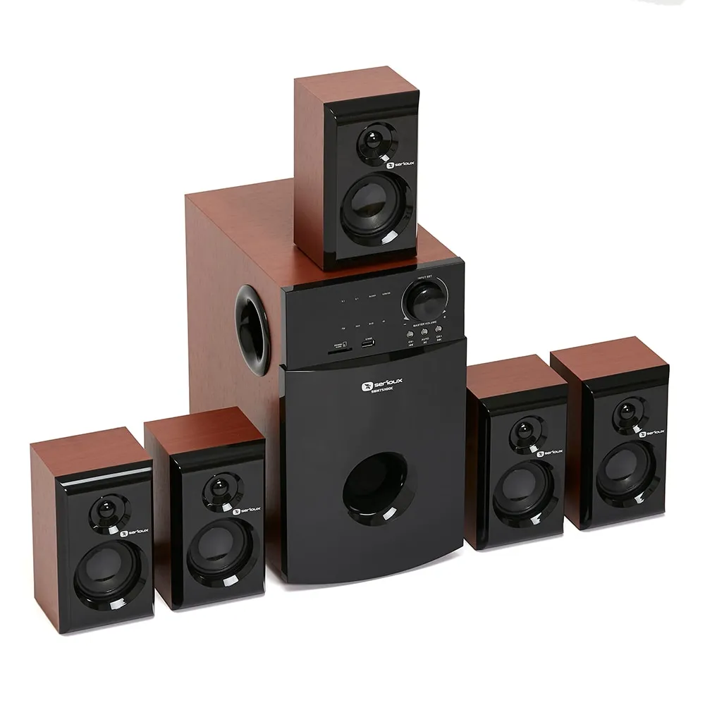 Set boxe 5.1 Serioux HT5100C, 140W RMS, 40Hz-200MHz, Rosu