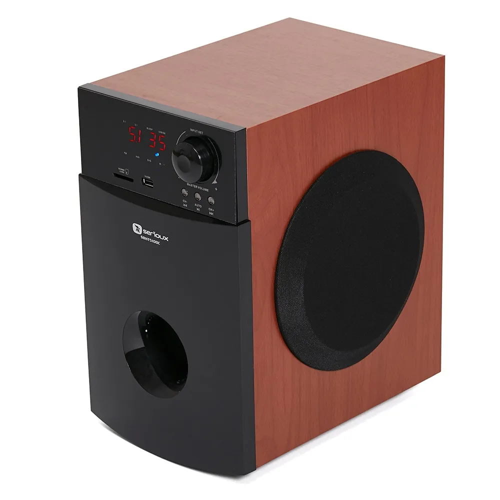Set boxe 5.1 Serioux HT5100C, 140W RMS, 40Hz-200MHz, Rosu - imagine 2
