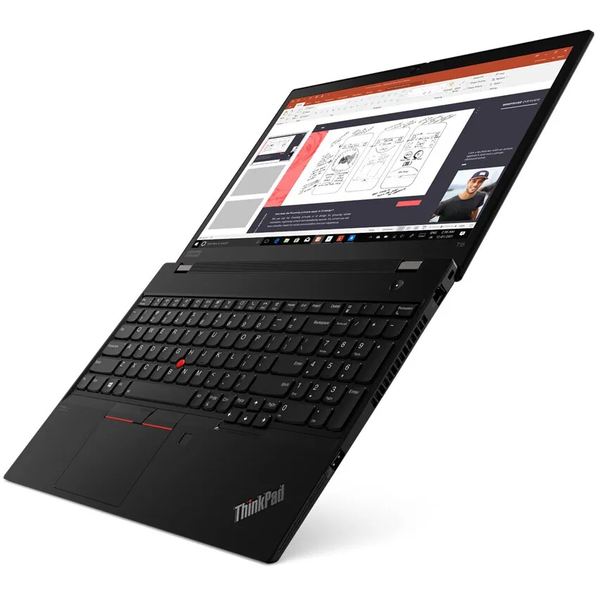 WorkStation Lenovo ThinkPad T15 Gen 2, Display 15.6 inch FHD, Intel Core i5-1135G7, 4.2GHz, 16 Gb RAM, 3200MHz, SSD 256 Gb NVMe M.2, Intel Iris Xe Graphics, Tunderbolt, HDMI, Micro SD Reader, Ethernet, Black - imagine 3