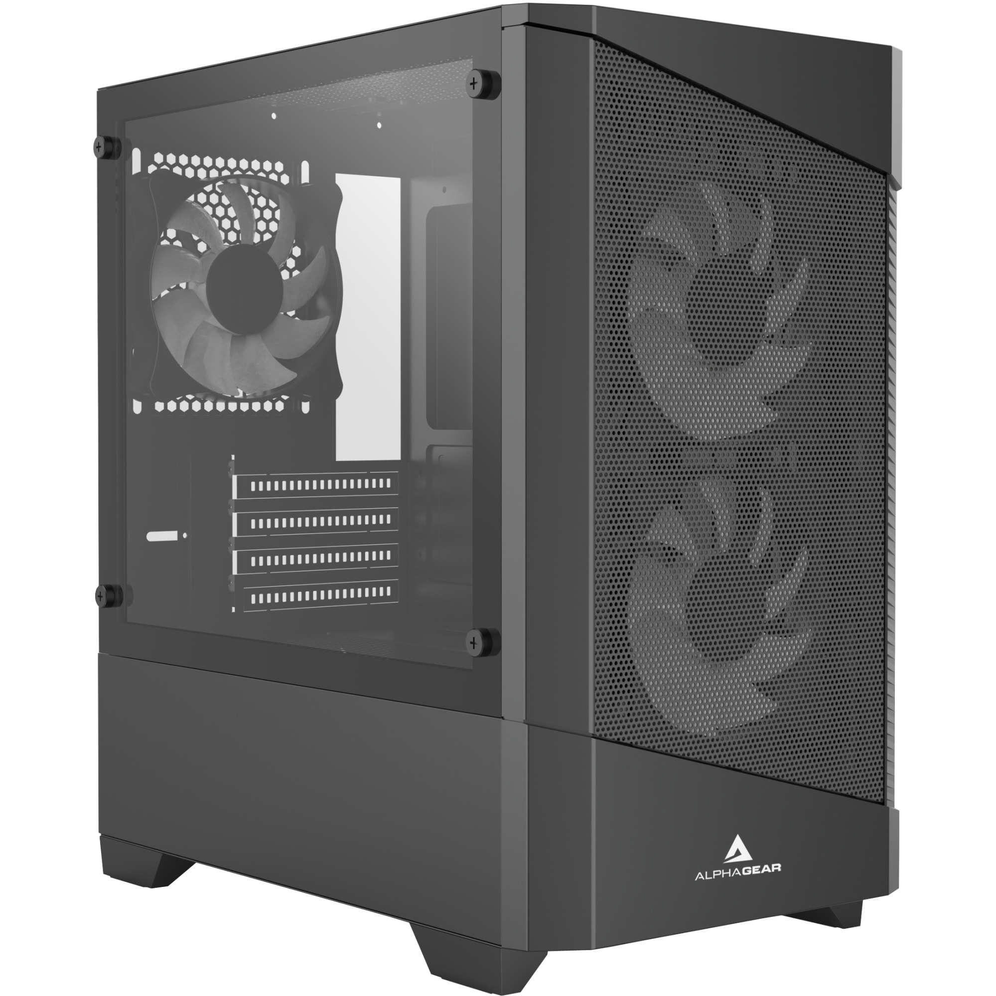 Unitate PC Gaming ALPHAGEAR Monarch RGB, Procesor AMD Ryzen 5 5600 6-Core, 4.4GHz, 16 Gb RAM DDR4, SSD 1 Tb, AMD RX 7600 8 Gb, DisplayPort, HDMI