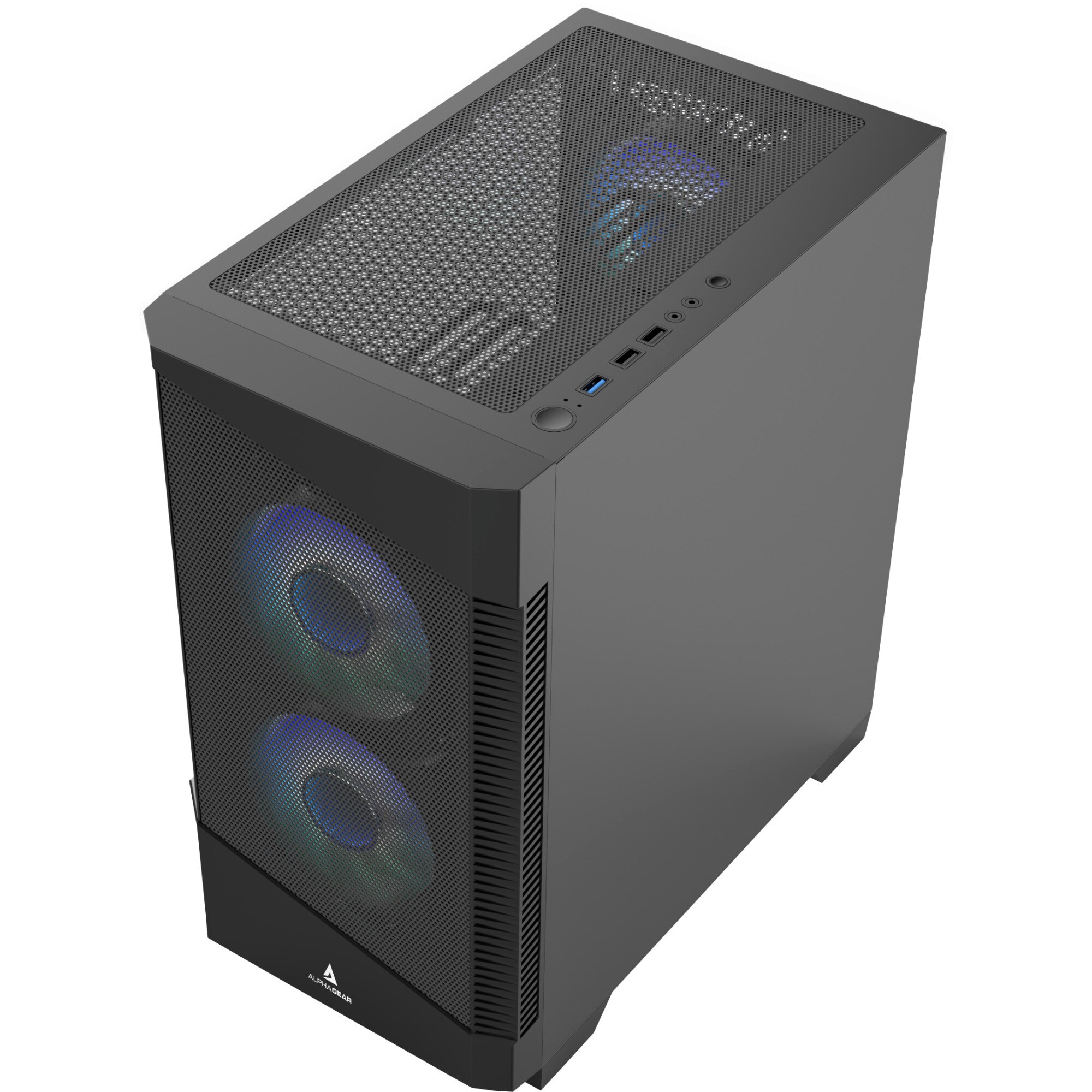 Unitate PC Gaming ALPHAGEAR Monarch RGB, Procesor AMD Ryzen 5 5600 6-Core, 4.4GHz, 16 Gb RAM DDR4, SSD 1 Tb, AMD RX 7600 8 Gb, DisplayPort, HDMI - imagine 2