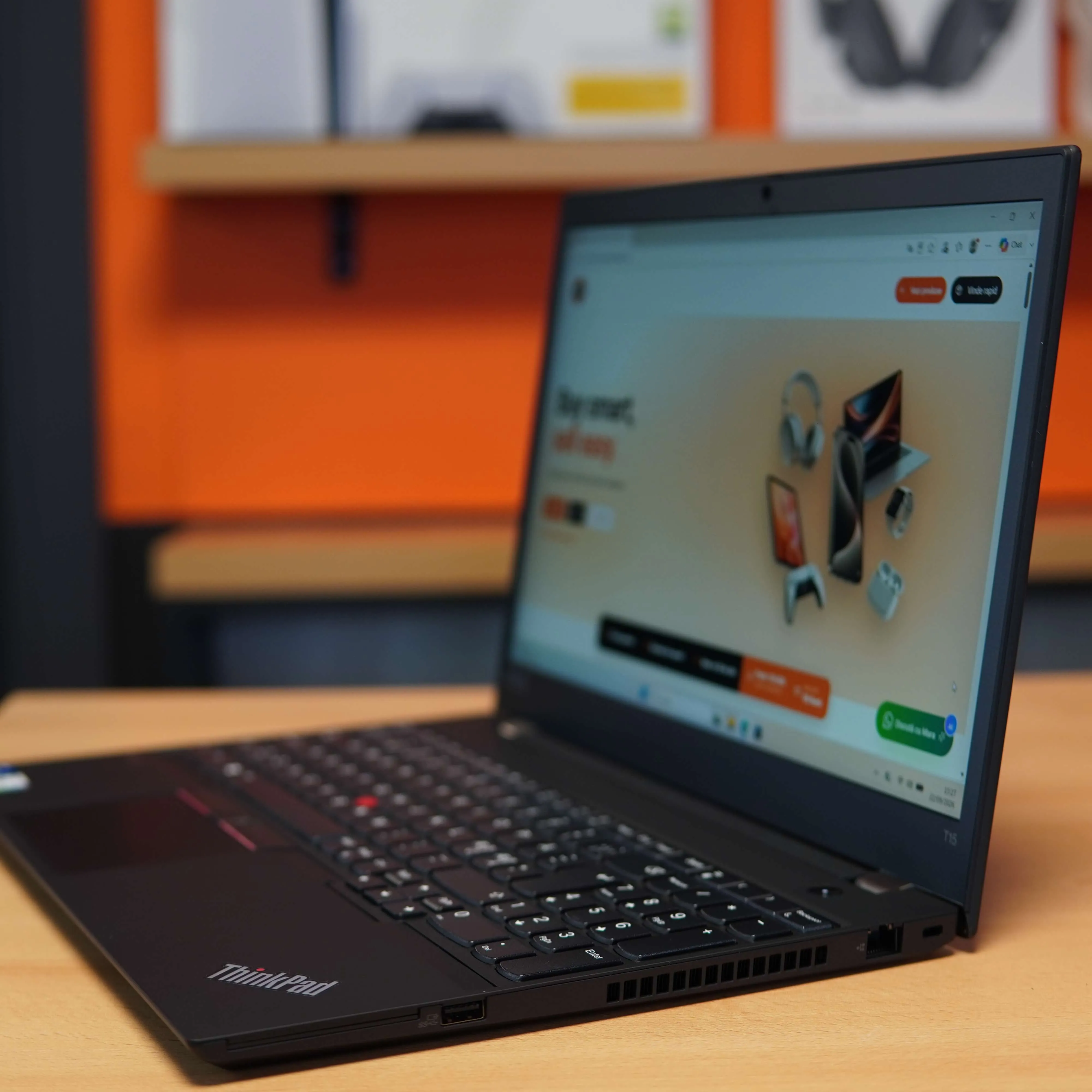 Lenovo ThinkPad T15 Gen 2, 15.6'' FHD, i5-1135G7, 16 GB RAM, 256 GB SSD, Negru - imagine 4