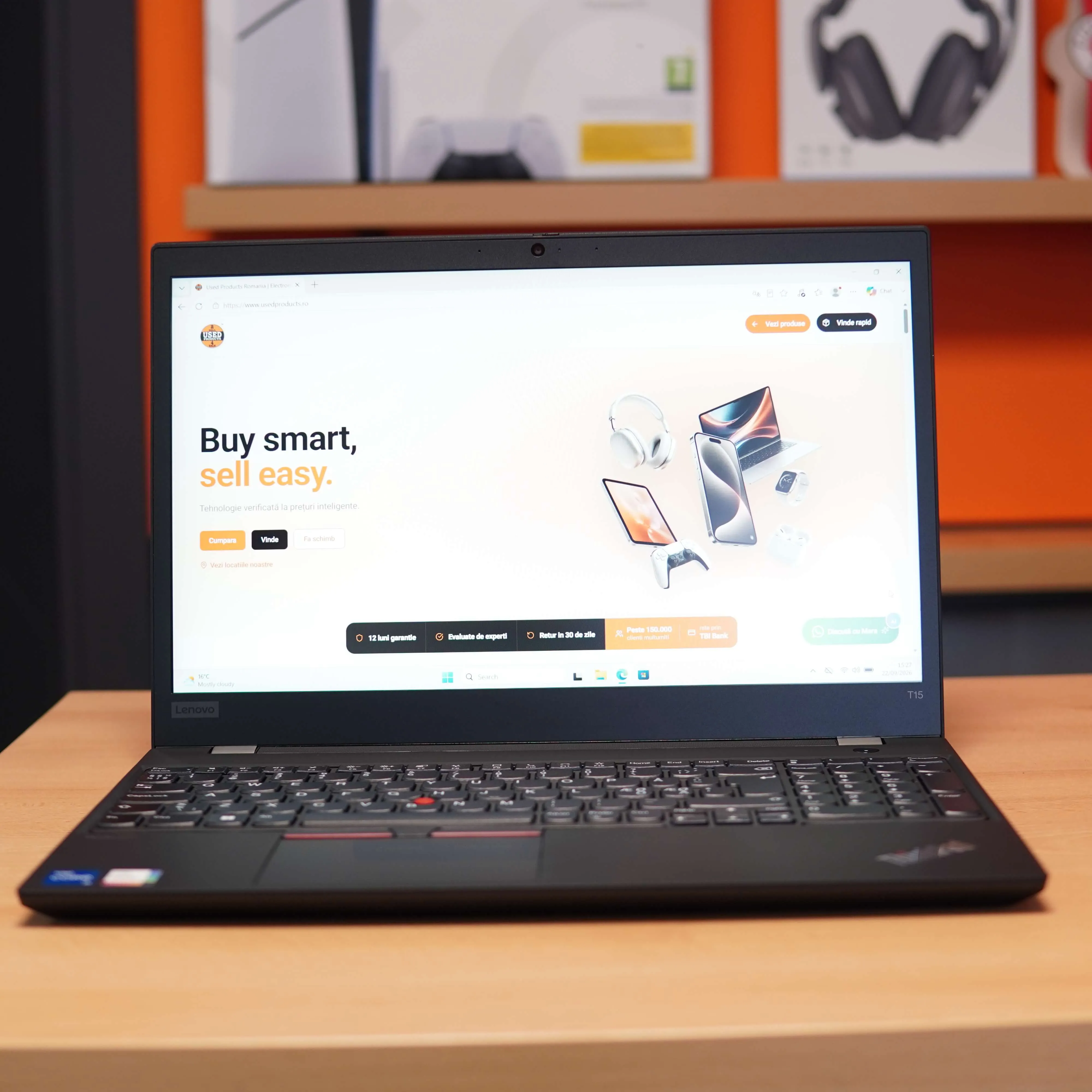 Lenovo ThinkPad T15 Gen 2, 15.6'' FHD, i5-1135G7, 16 GB RAM, 256 GB SSD, Negru - imagine 2