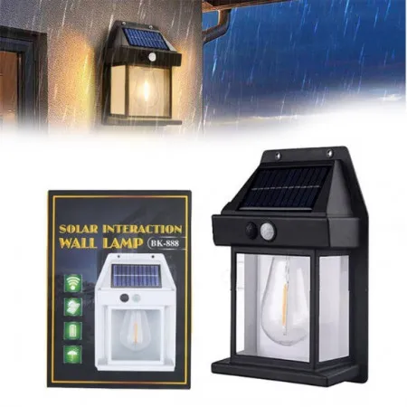 Lampa solara exterior BK-888, cu senzor de miscare si LED