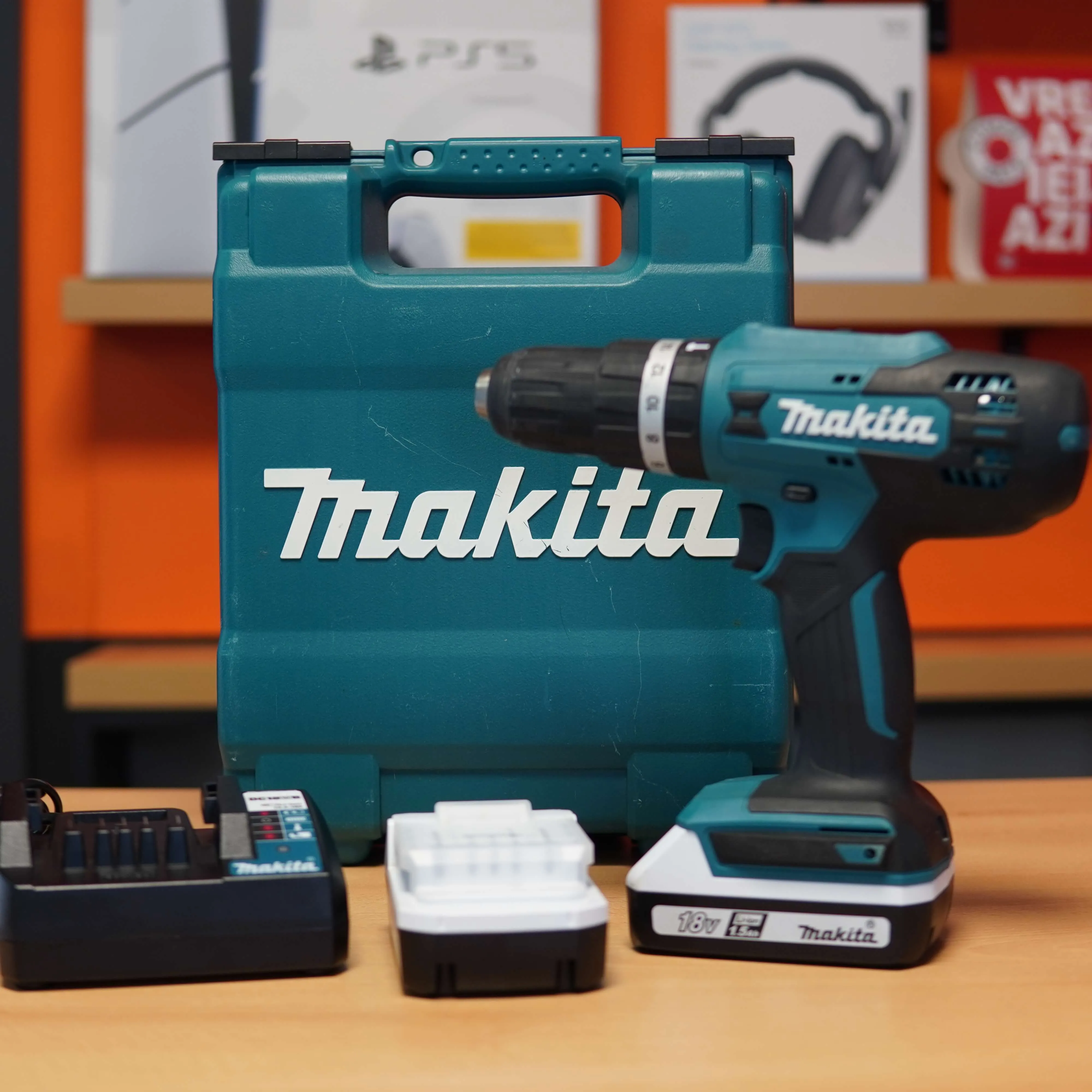 Masina de Gaurit cu Percutie Makiita HP488D002, 18V, 2x Baterii 1.6mAh, Acumulator, Albastru - imagine 2