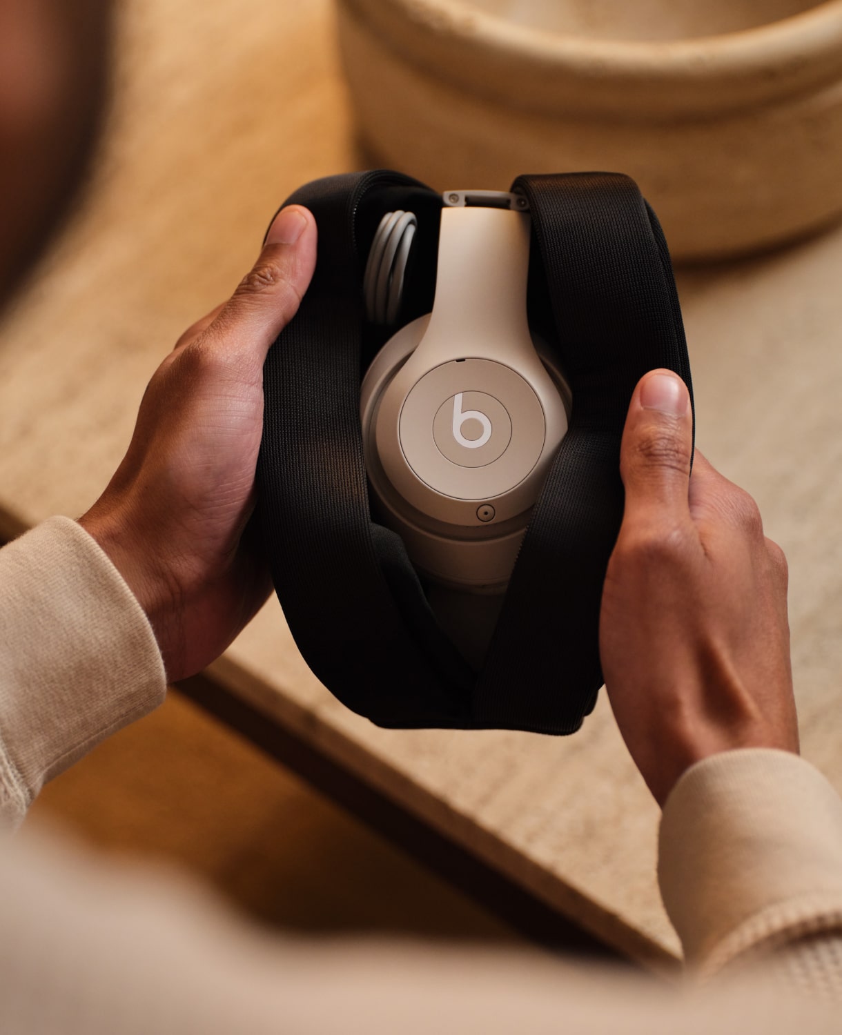 Casti BEATS Studio Pro Bluetooth, Over-Ear, Microfon, Noise Cancelling, Sandstone - imagine 3