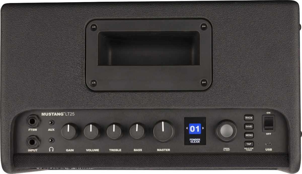Amplificator Digital Chitara Fender Mustang LT25, 25W, Combo cu Efecte, Jack 6.3mm, Negru - imagine 2