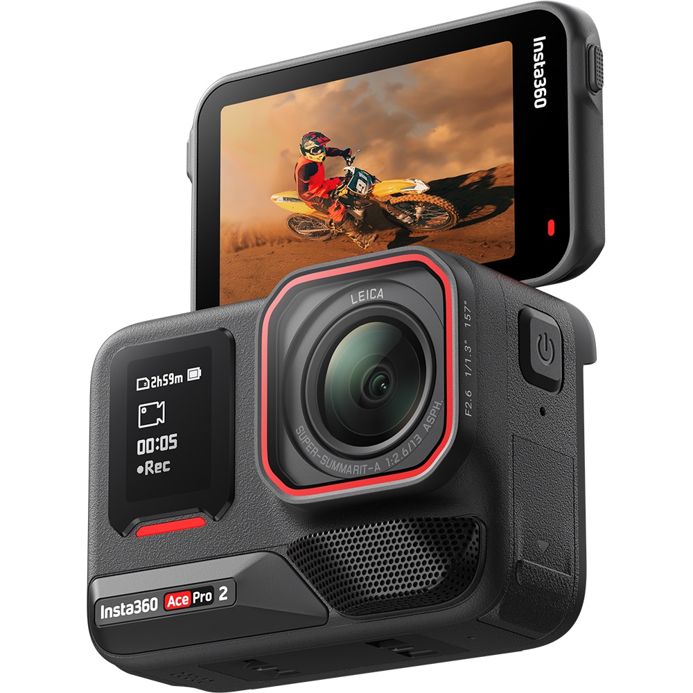 Camera De Actiune Insta360 Ace Pro 2, 50 MP, 8K 30FPS, Bluetooth, Micro SD, Negru