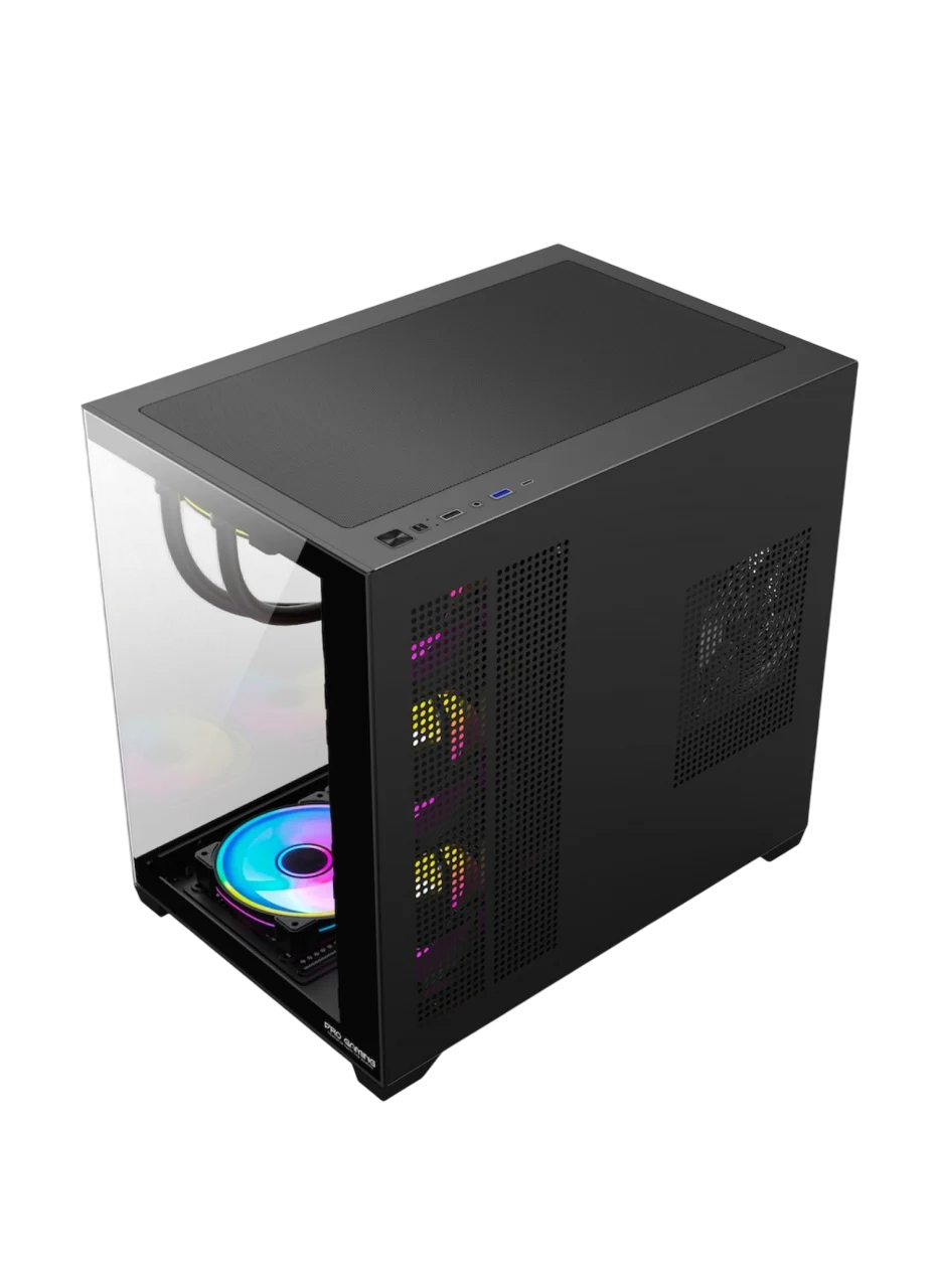 Sistem Desktop Gaming Pro Gaming Elite Black, Procesor AMD Ryzen 5 5600 6-Core, 4.4GHz, 32 Gb RAM DDR4, SSD 1 Tb, nVidia GeForce 3060Ti 8 Gb, USB, USB-C, DisplayPort, HDMI