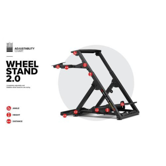 Suport Next Level Racing Wheel Stand 2.0, Otel Carbon - 22Kg - imagine 2