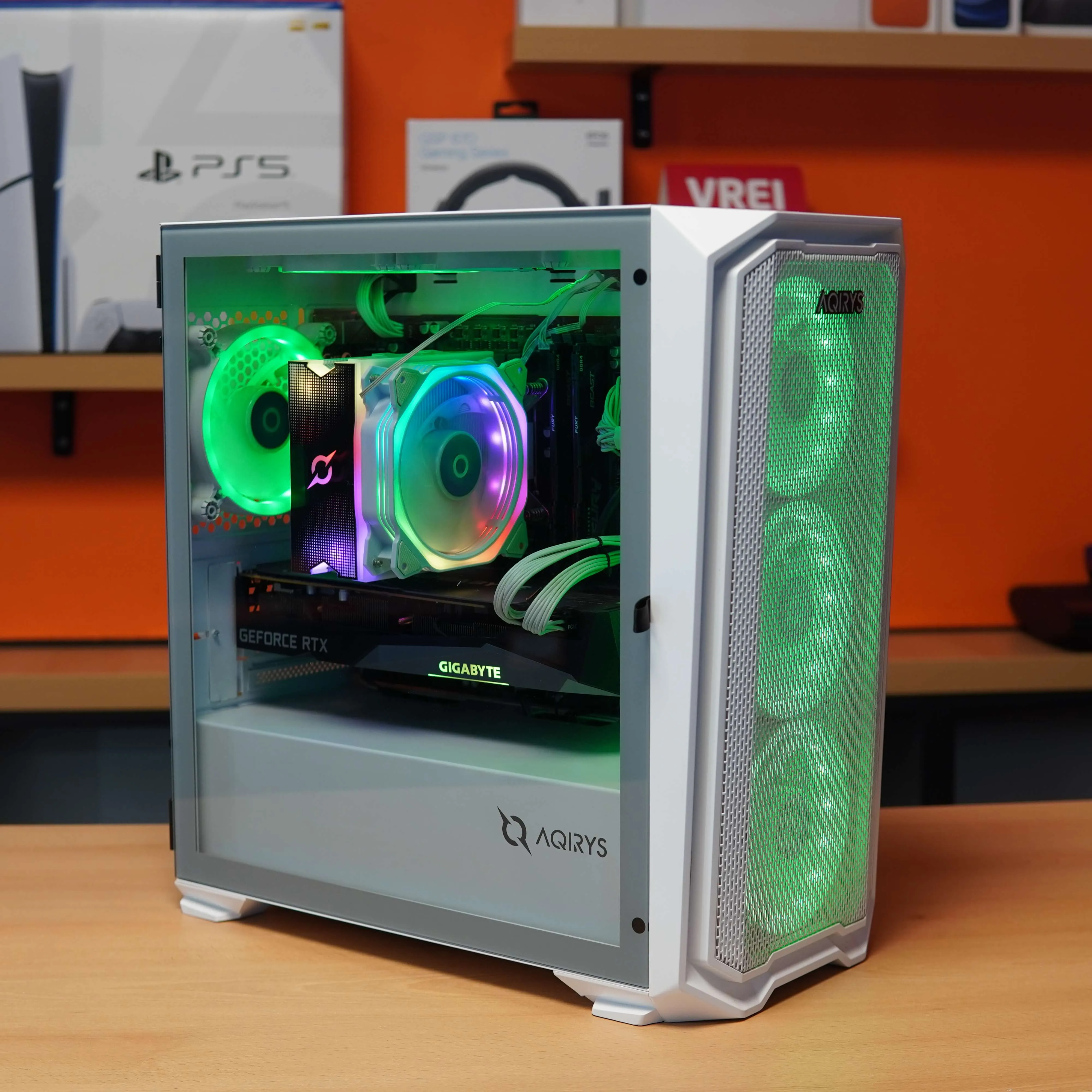 Desktop Gaming i5-13500, 16 GB RAM DDR4, 1 TB HDD + 1 TB SSD, RTX 3070 8GB, Windows 11, RGB, Alb - imagine 2