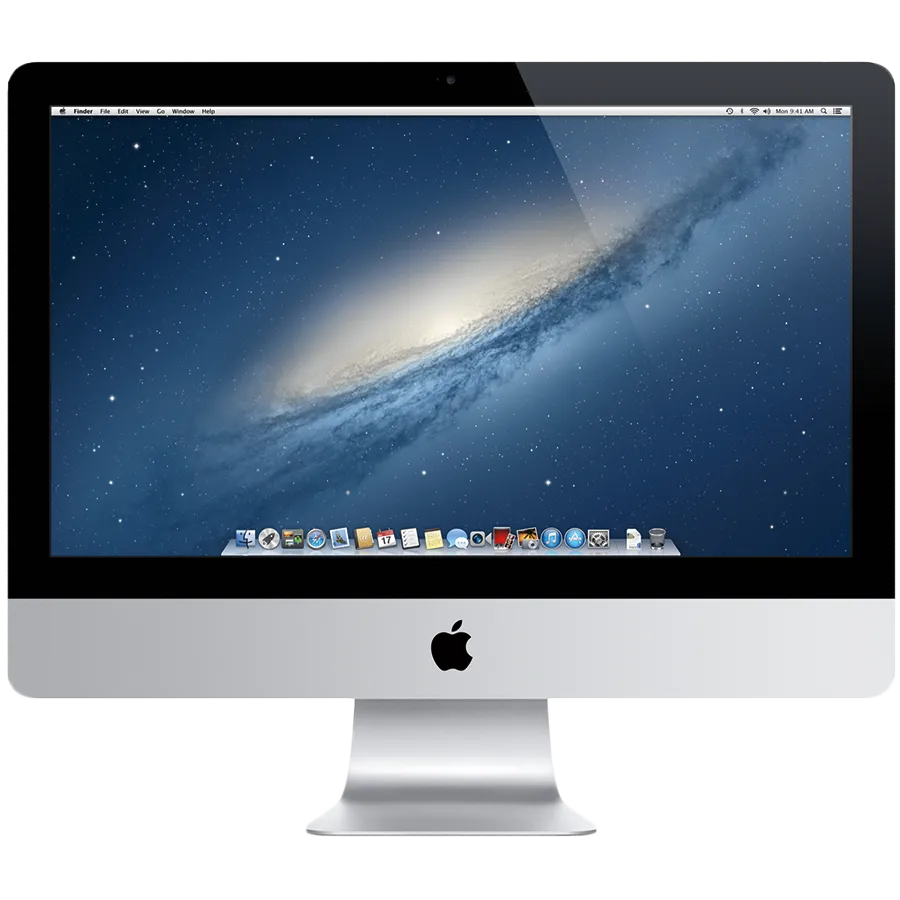 Apple iMac Late (2015), A1418, Display Retina 21.5 inch, Rez. 4096x2304, Intel Core i5 Quad-Core, 8Gb RAM, Fusion Drive 480Gb, Intel Iris Pro Graphics 6200, USB 3.0, Thunderbolt 2, Ethernet, Slot card SDXC, Magic Mouse, Magic Keyboard, Silver