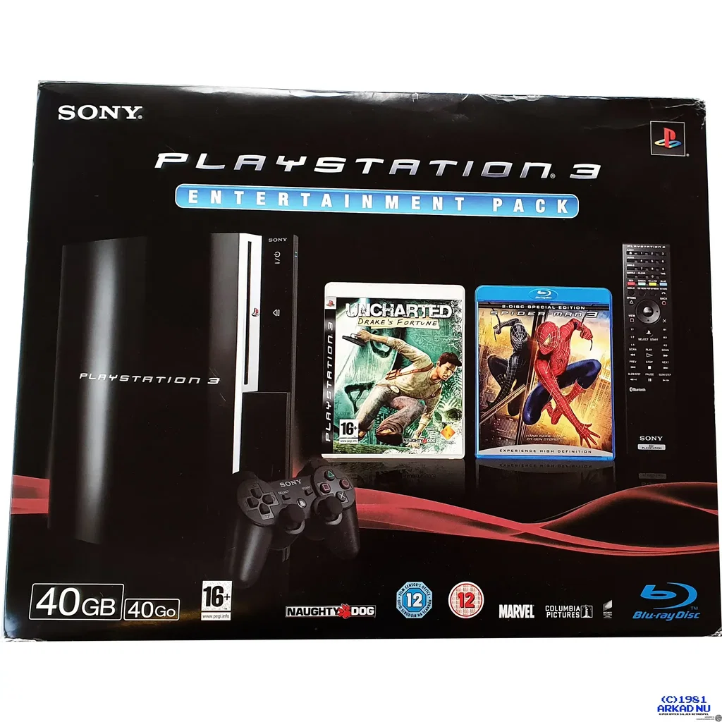 Consola SONY PlayStation 3 Fat 40 Gb + Controller, Entertaiment Pack