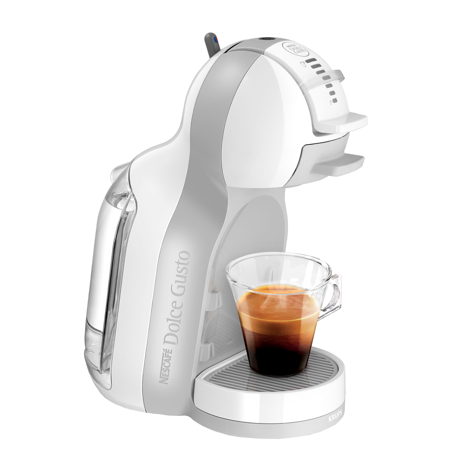 Espressor cu capsule Krups NESCAFE Dolce Gusto Mini Me KP120, 1500 W, 15 bari, functie eco, capacitate rezervor 0.8 L, Alb