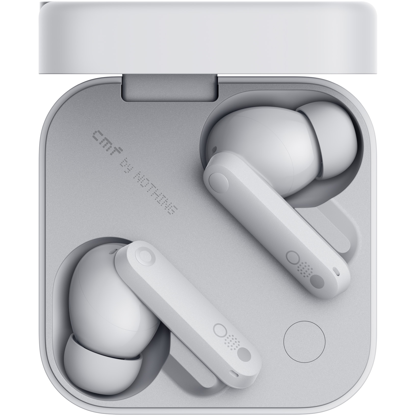 Casti Audio In Ear CMF By Nothing Buds 2 Pro, ANC, Buton Rotativ Inteligent, IP55, USB-C, White - imagine 3