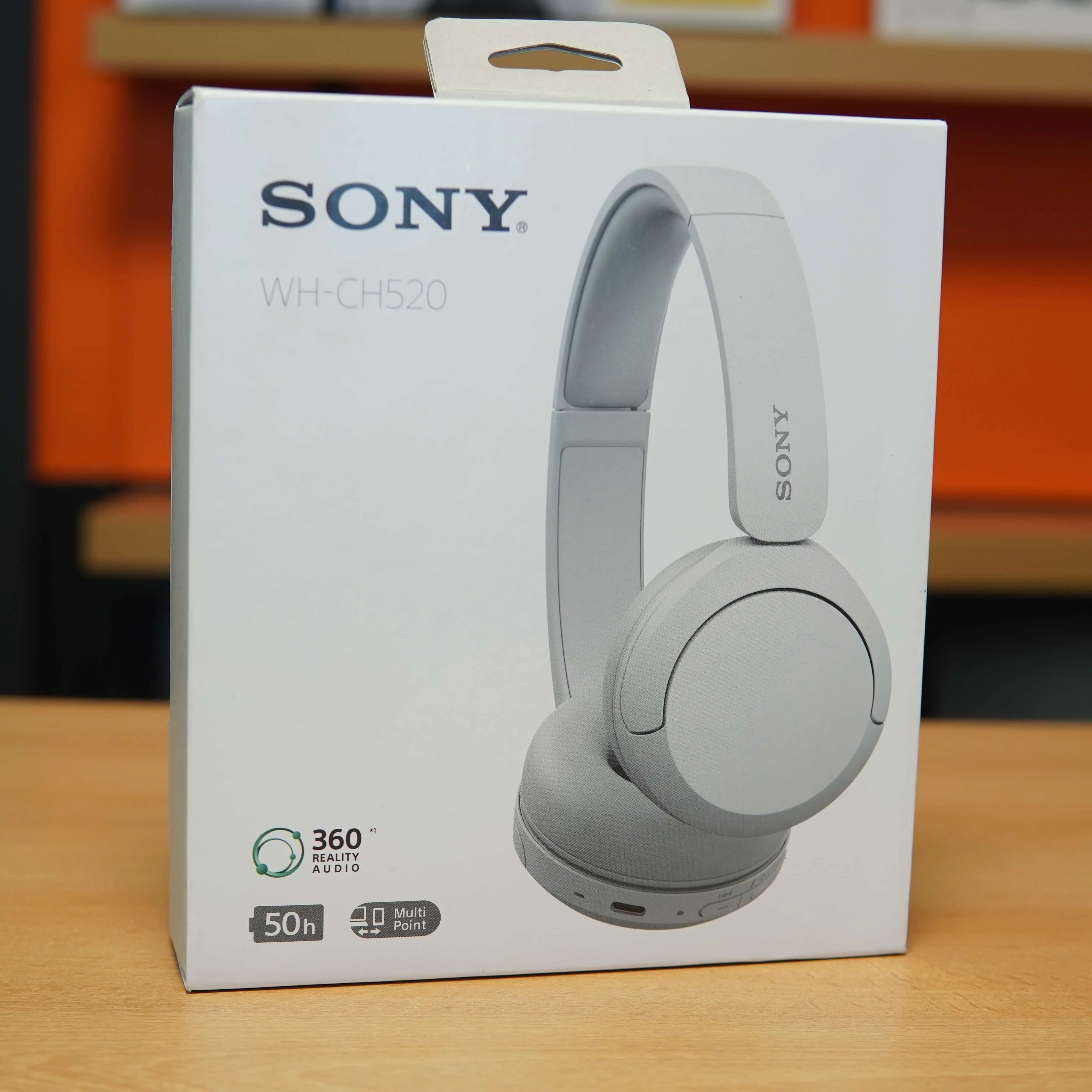 Casti SONY WH-CH520W, Bluetooth, On-Ear, Microfon, Alb - imagine 2