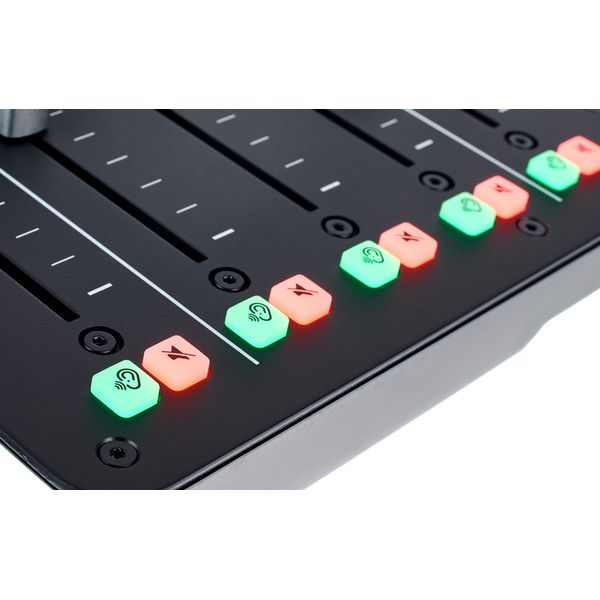 Interfata audio podcast Rode RODECaster Pro II, 4 intrari XLR, 4 iesiri pentru casti, Bluetooth, 8 x Pad-uri SMART complet programabile cu comutare, Negru - imagine 3