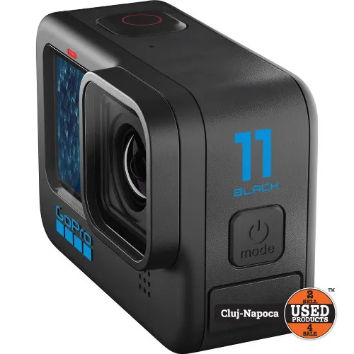 Camera video sport GoPro HERO11 Black, 5.3K 60fps, 27 Mp, Ecran tactil 2.27 inch, 1ATM, Wi-Fi, USB-C, Accesorii, Geanta transport - imagine 2