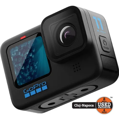 Camera video sport GoPro HERO11 Black, 5.3K 60fps, 27 Mp, Ecran tactil 2.27 inch, 1ATM, Wi-Fi, USB-C, Accesorii, Geanta transport - imagine 3