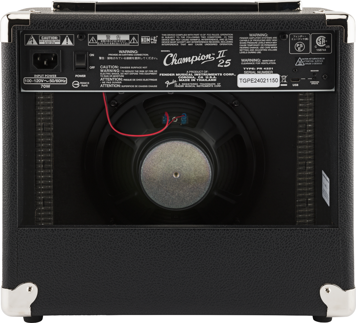 Amplificator Chitara Electrica Fender Champion 20, Jack 6.3mm, Jack 3.5mm, 20W, Reverb, Delay/Echo, Chorus, Tremolo - imagine 2