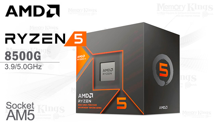 Procesor AMD Ryzen 5 8500G, 6 Core, 12 Threads, 3.5 GHz - 5.0 GHz, Radeon 740M, AM5 - imagine 2