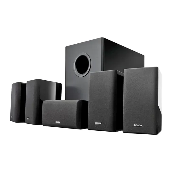 Sistem audio Home Cinema 5.1 Denon SYS-391HT, SC-F391, SC-R391, SC-C391, Subwoofer Activ DSW-391 100W, 6 OHm, 60W / 120W Peak, Negru