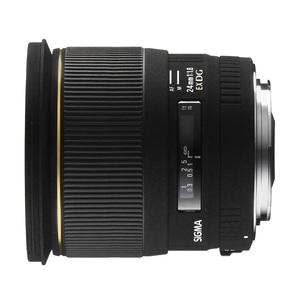 Obiectiv foto Sigma 24mm F1.8 EX DG Aspherical Macro, Nikon F, Full Frame, Autofocus, Filtru 77mm, Negru