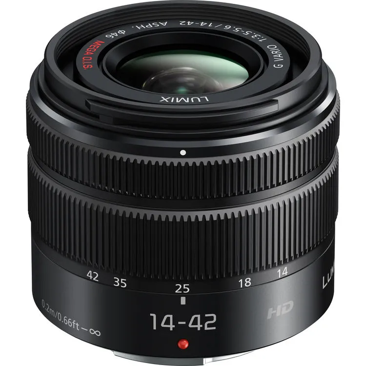 Obiectiv foto Panasonic Lumix G Vario 14-42mm f/3.5-5.6 ASPH. Mega O.I.S., Micro Four Thirds, Negru