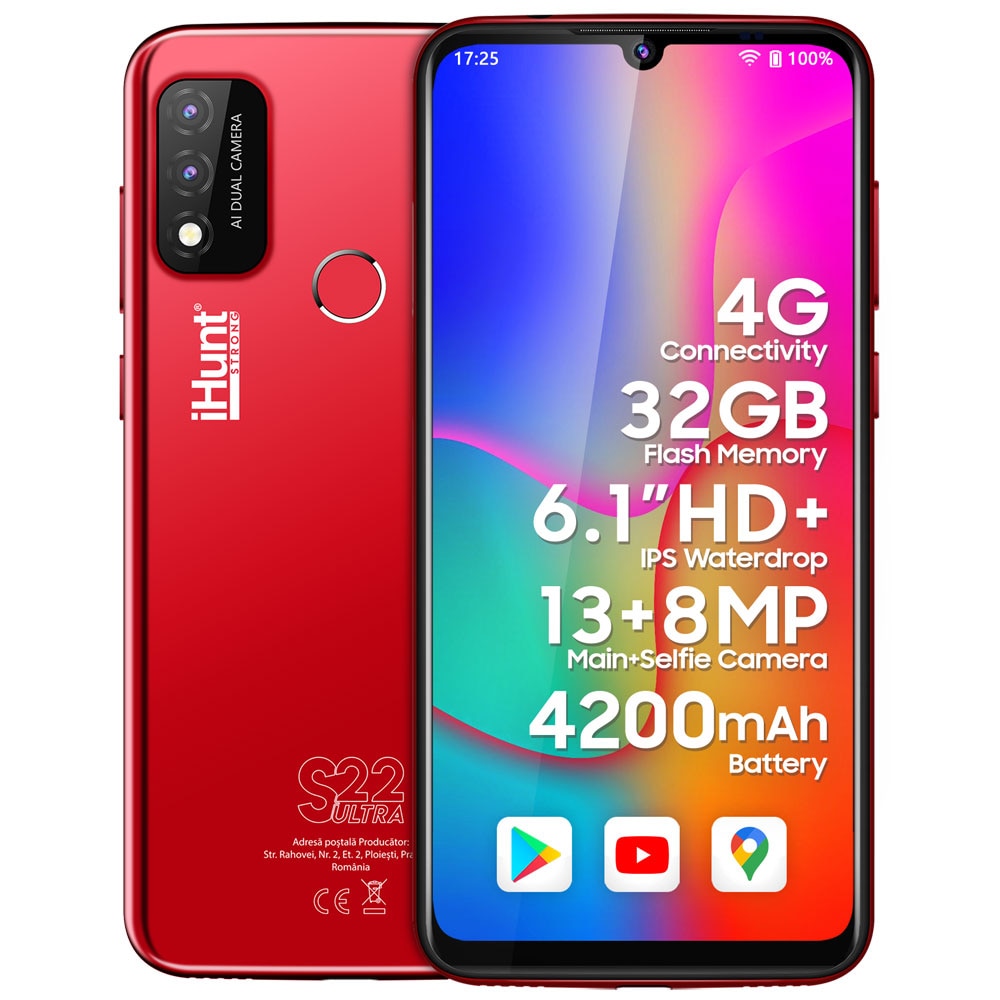 iHunt S22 Ultra 32GB, Dual SIM, Red