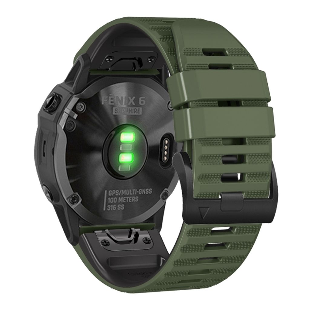 Smartwatch Garmin Fenix 7X Sapphire Solar Titanium, Green Silicone Strap, 51mm, Multisport, GPS, Wi-Fi, 10ATM - imagine 2