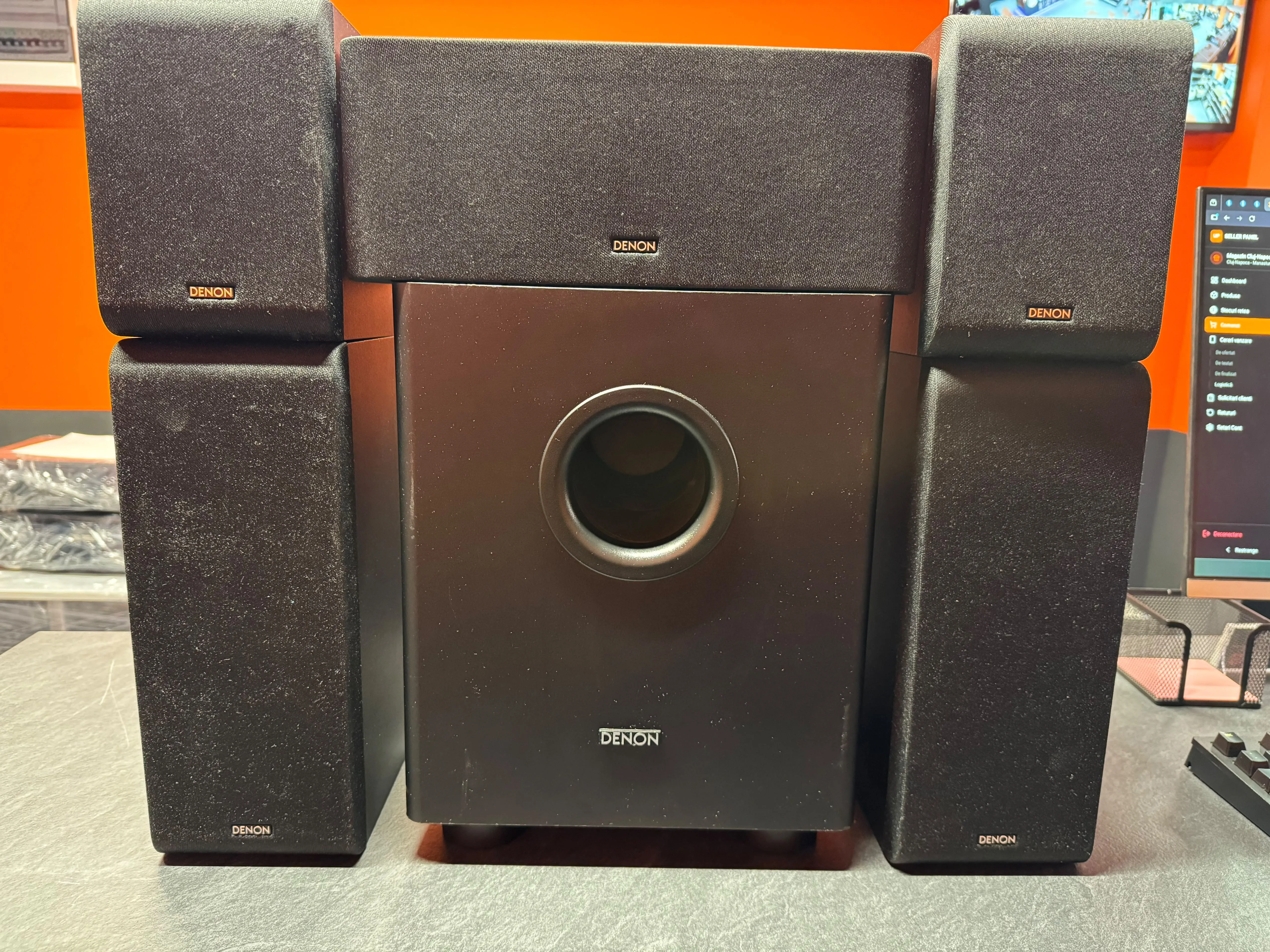 Sistem audio Home Cinema 5.1 Denon SYS-391HT, SC-F391, SC-R391, SC-C391, Subwoofer Activ DSW-391 100W, 6 OHm, 60W / 120W Peak, Negru - imagine 2